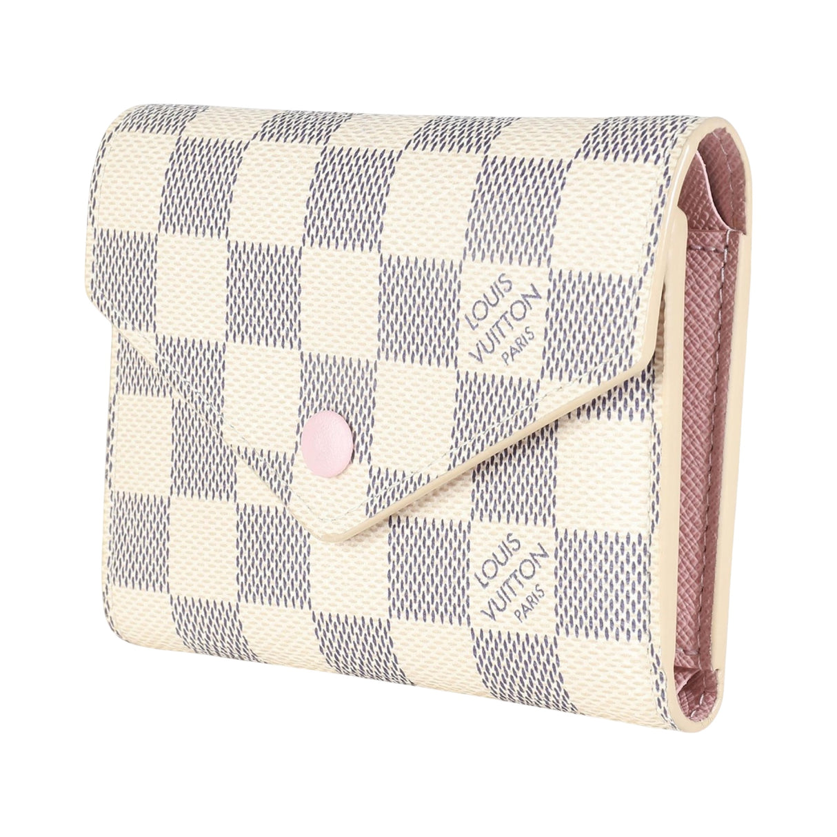 Louis Vuitton Victorine Wallet Damier Azur Rose Ballerine