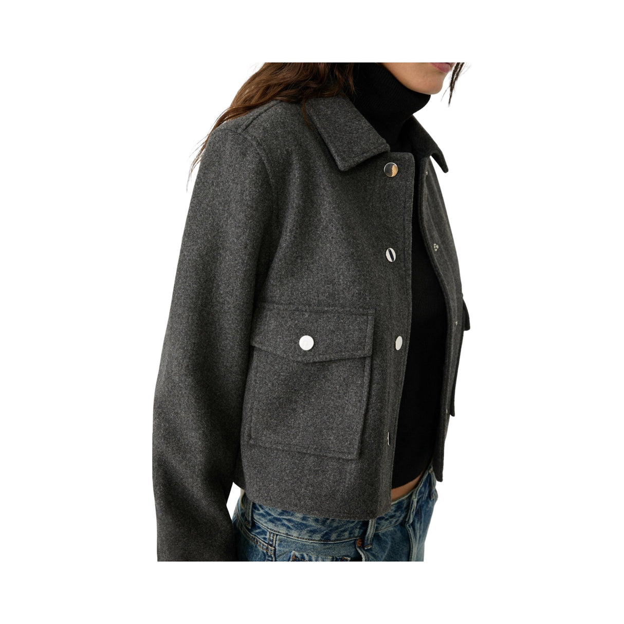 Stradivarius light Jacked dark grey