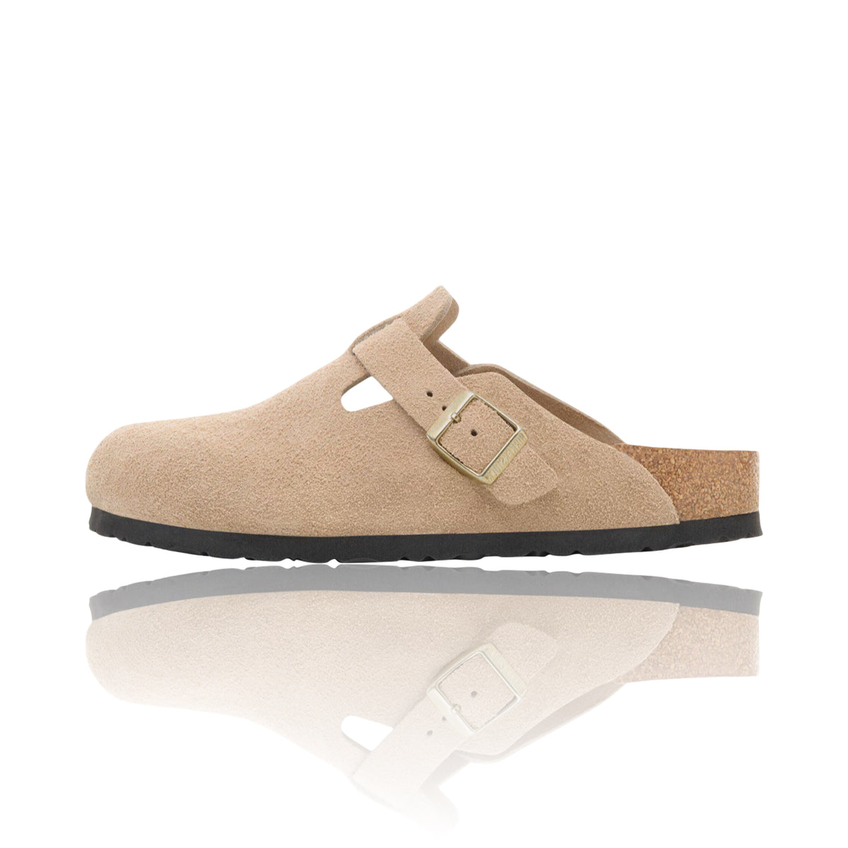 Birkenstock Boston Clogs Sandcastle Veloursleder
