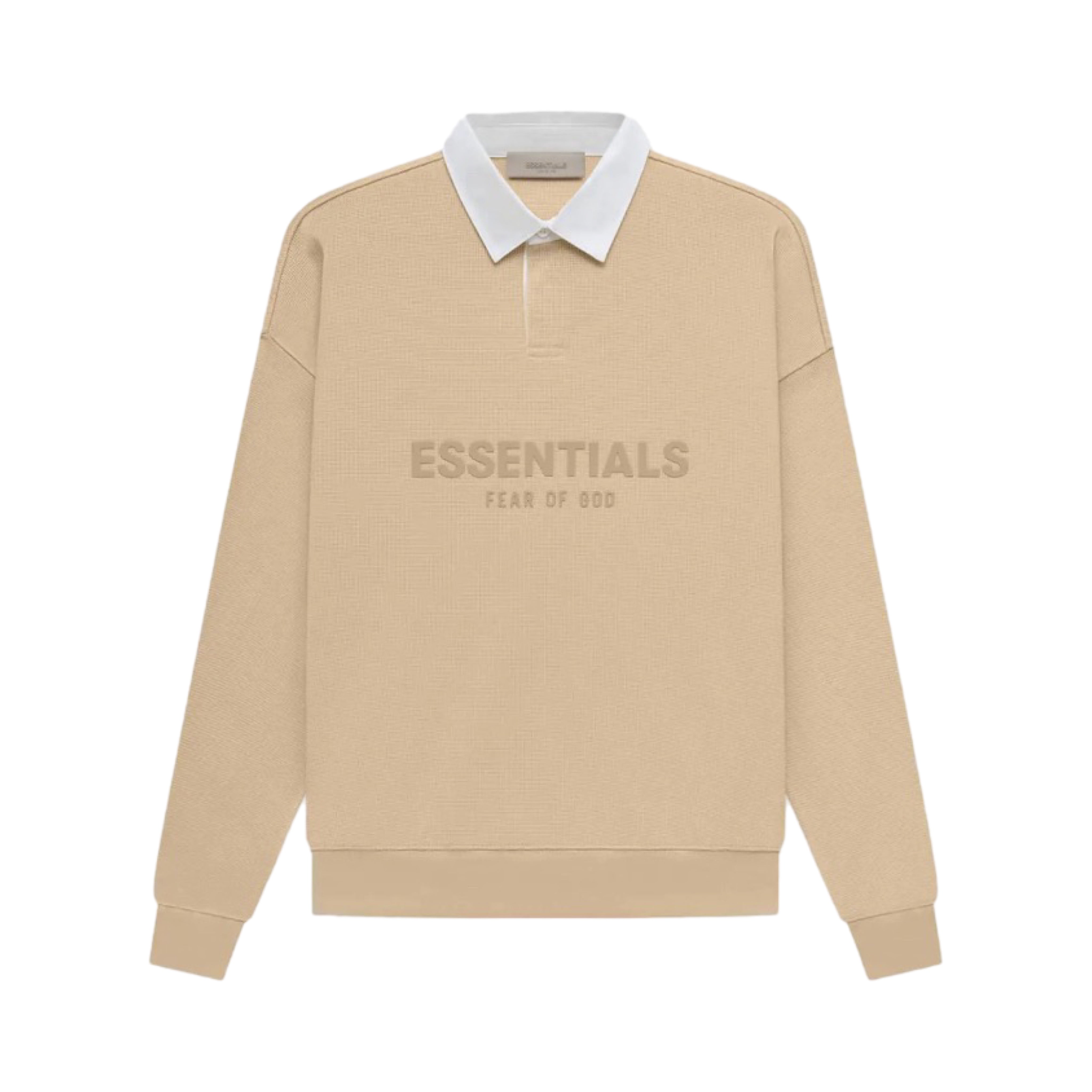 Fear of God Essentials Waffle Henley Rugby Shirt Sand – YOURFAULT