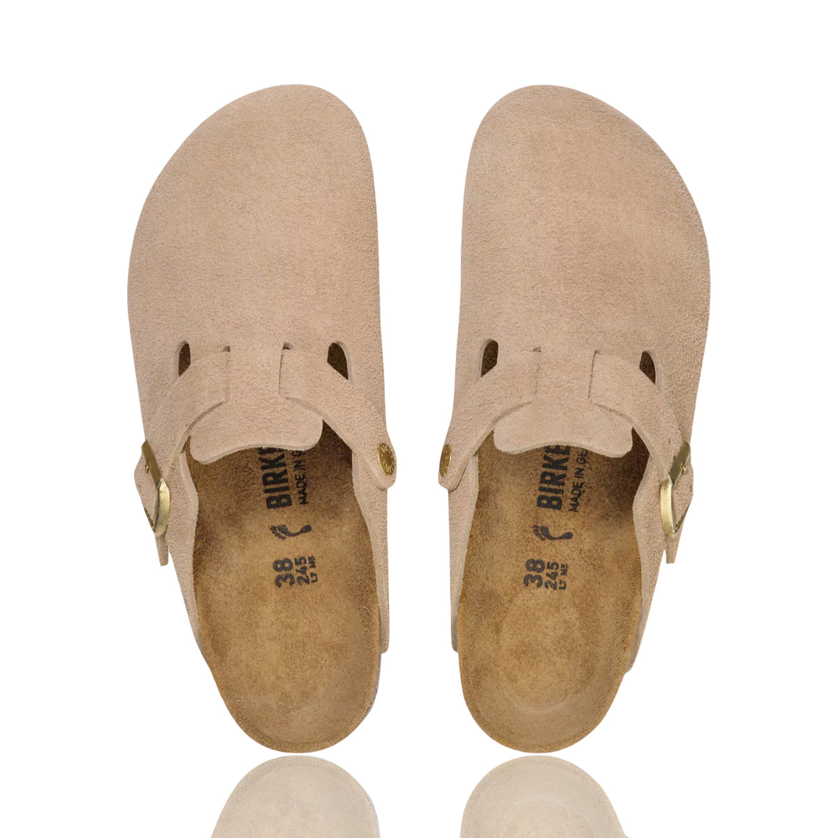 Birkenstock Boston Clogs Sandcastle Veloursleder