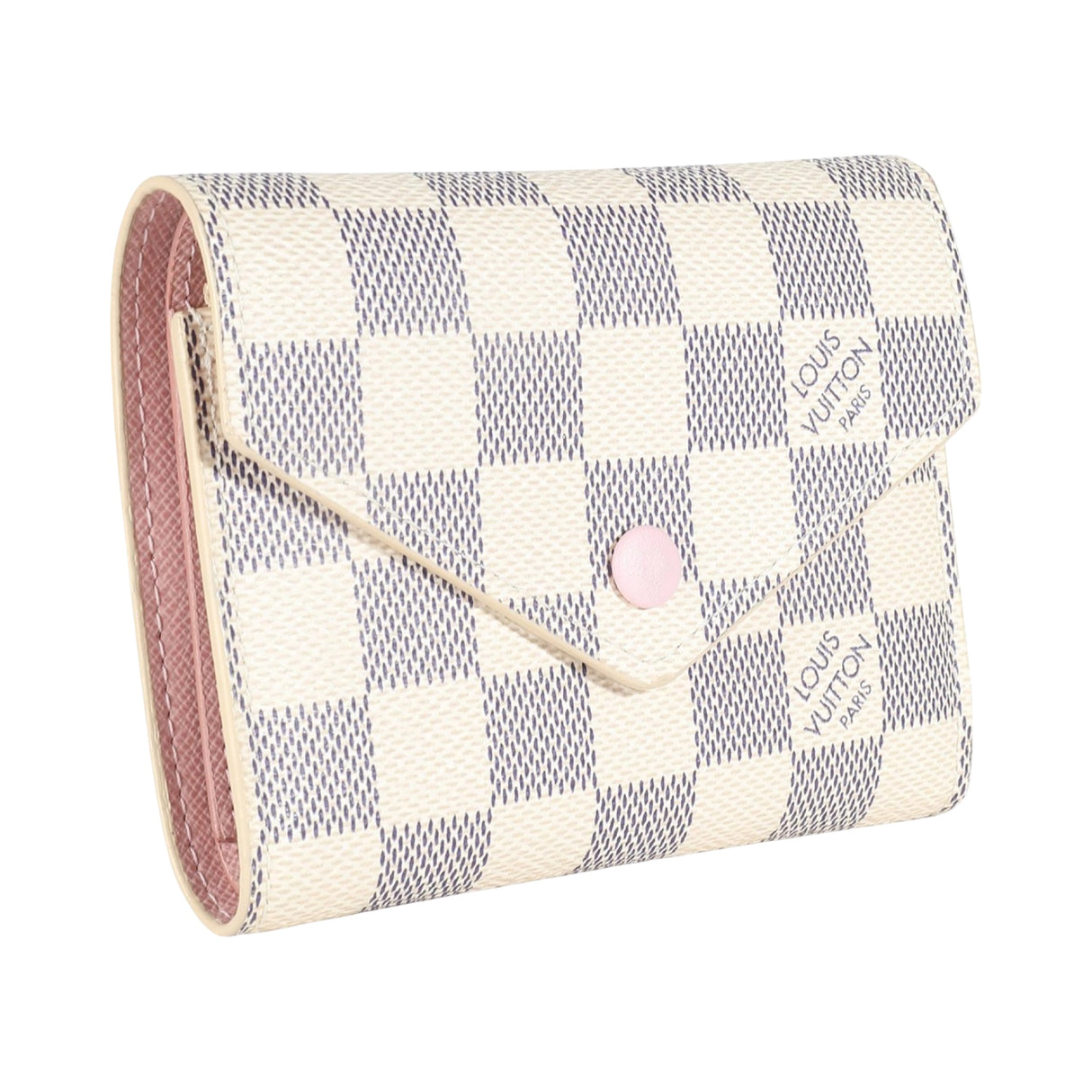 Louis Vuitton Victorine Wallet Damier Azur Rose Ballerine