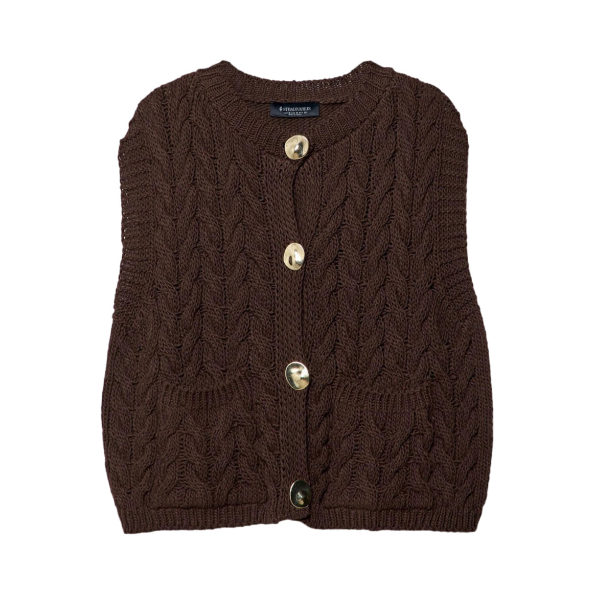 Stradivarius Weste Mottled Brown