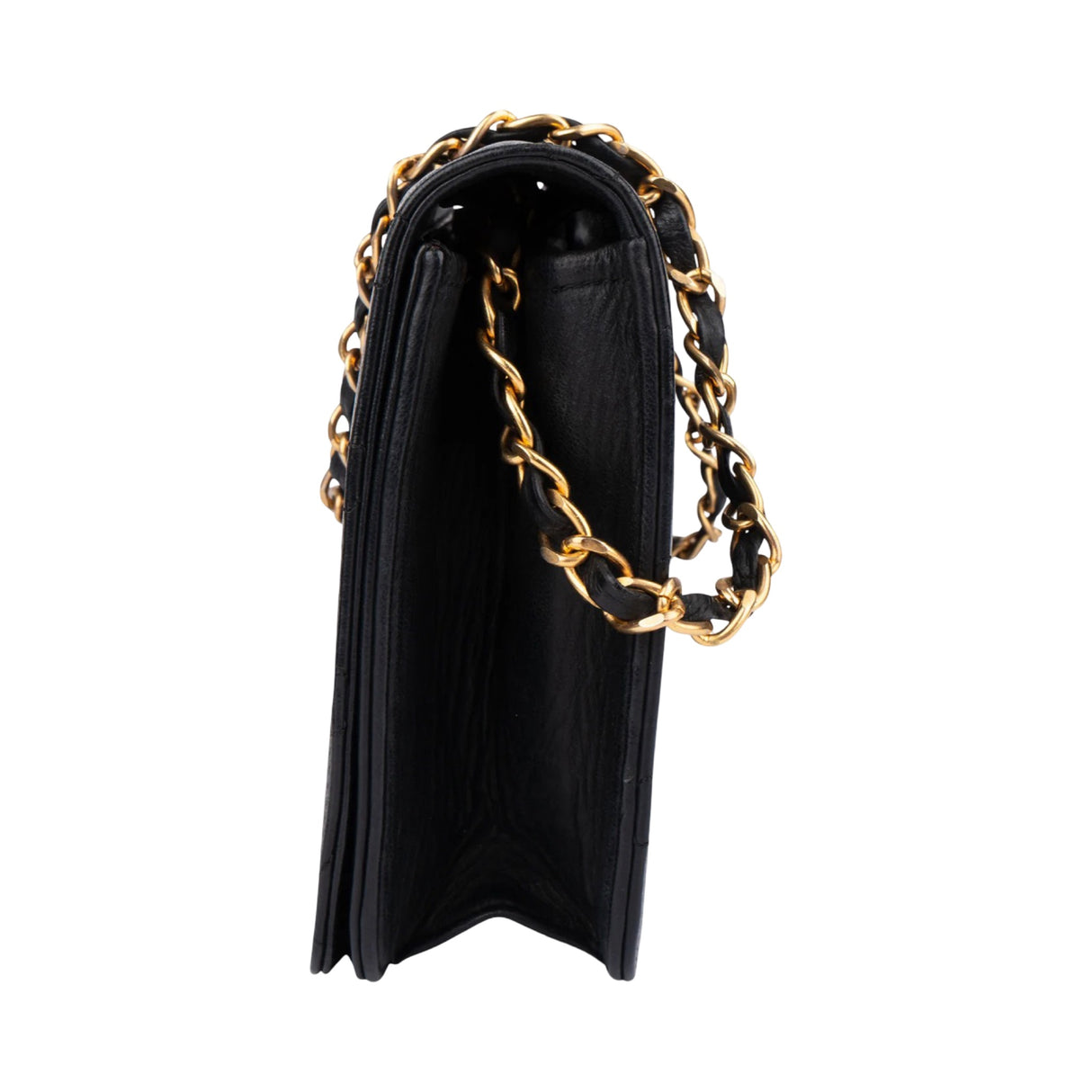 Chanel Quilted Lambskin 24K Gold Single Flap Shoulder Bag