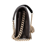 Chanel Quilted Caviar Leather Boy Wallet on Chain Crossbody Bag