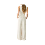 Stradivarius Textured Drawstring Stoffhose Stone