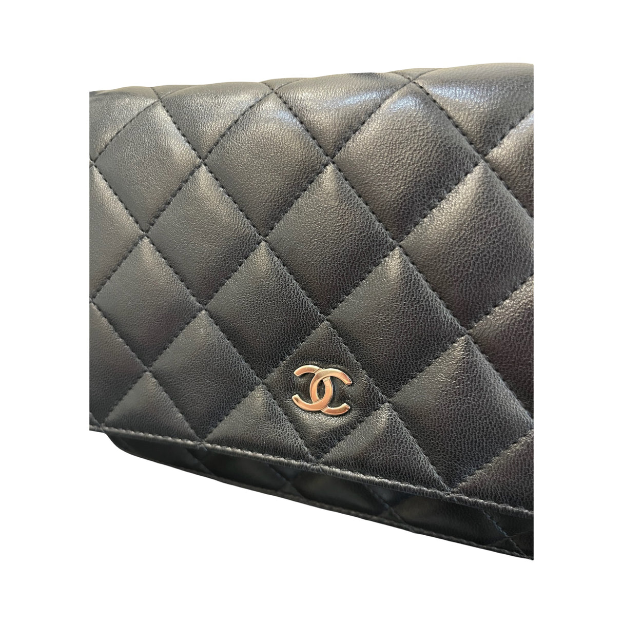 Chanel Timeless Wallet On Chain Lammleder Schwarz