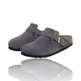 Birkenstock Boston Clogs Charcoal Fb Veloursleder
