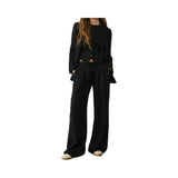 Stradivarius Textured Drawstring Stoffhose black