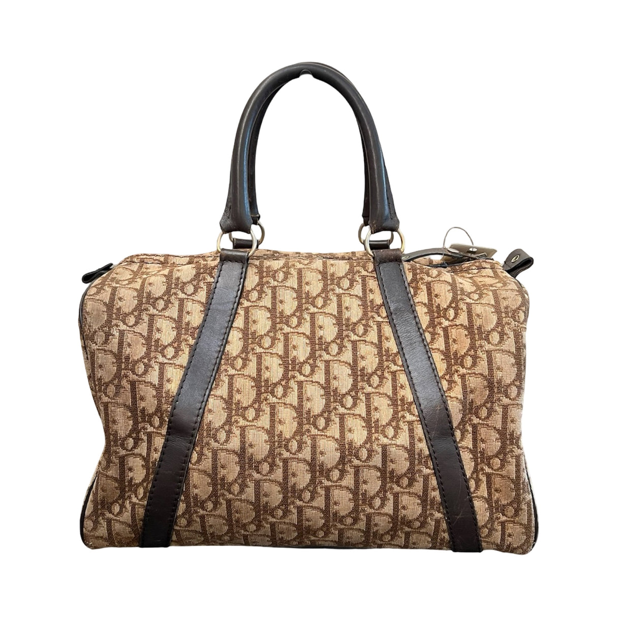 Dior Trotter Leather Trim Boston Monogram Brown