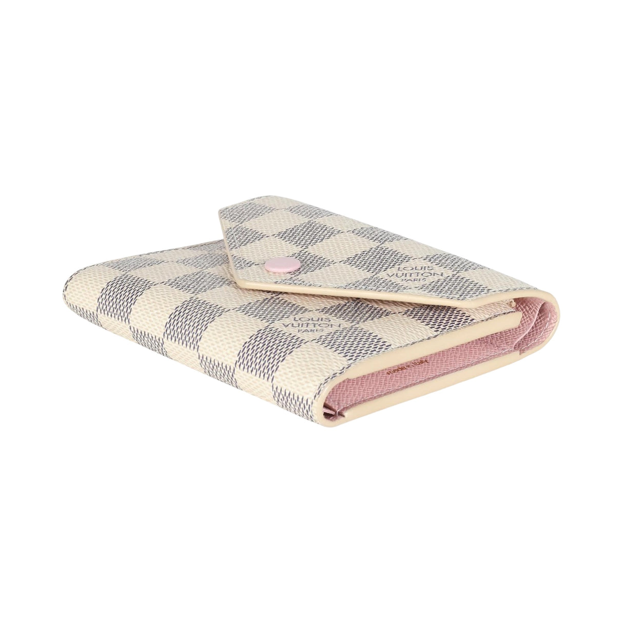 Louis Vuitton Victorine Wallet Damier Azur Rose Ballerine