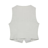 Stradivarius Textured With Buttons Stone