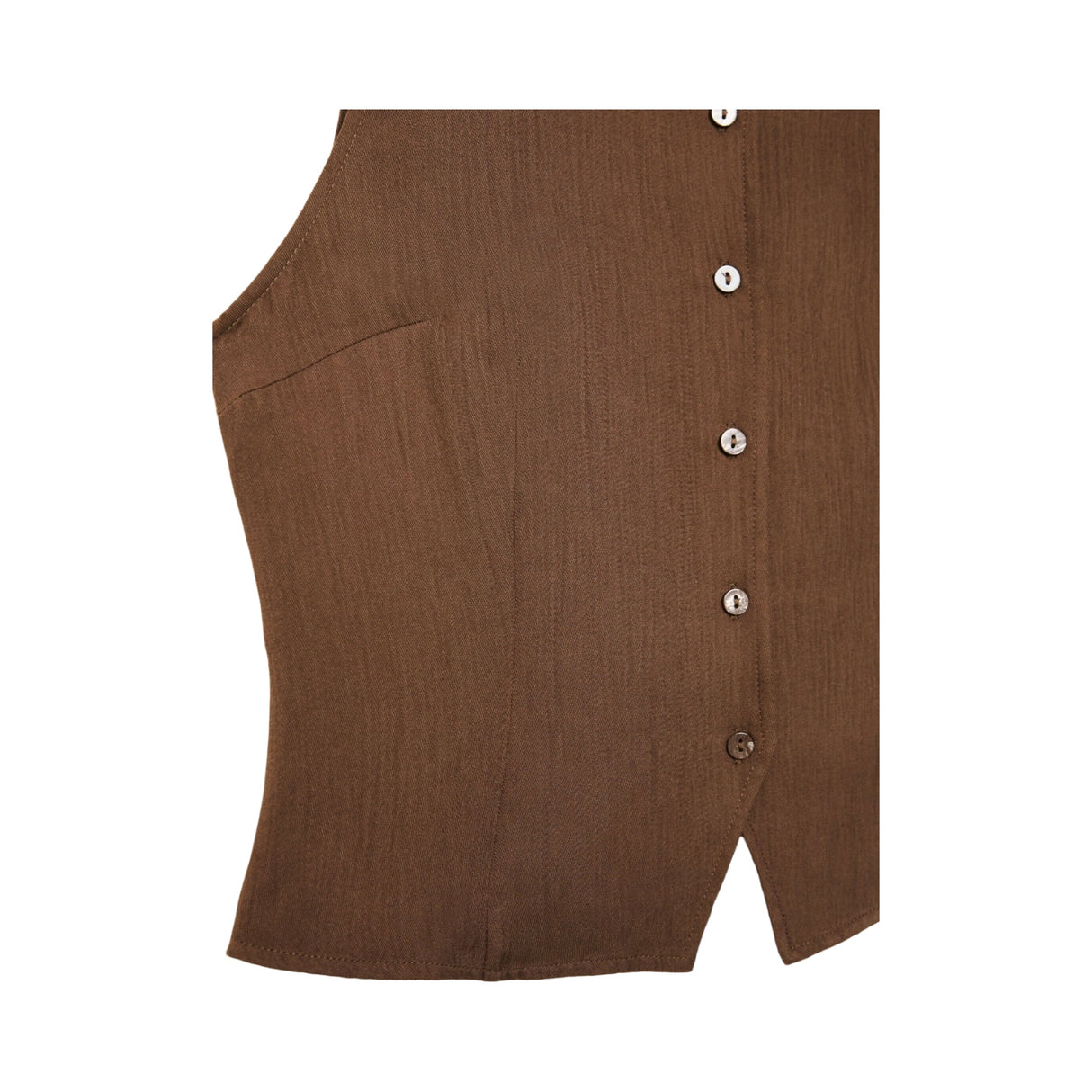 Stradivarius Textured With Buttons Dark Brown