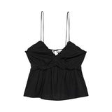 Stradivarius Straps Bluse Schwarz