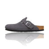 Birkenstock Boston Clogs Charcoal Fb Veloursleder