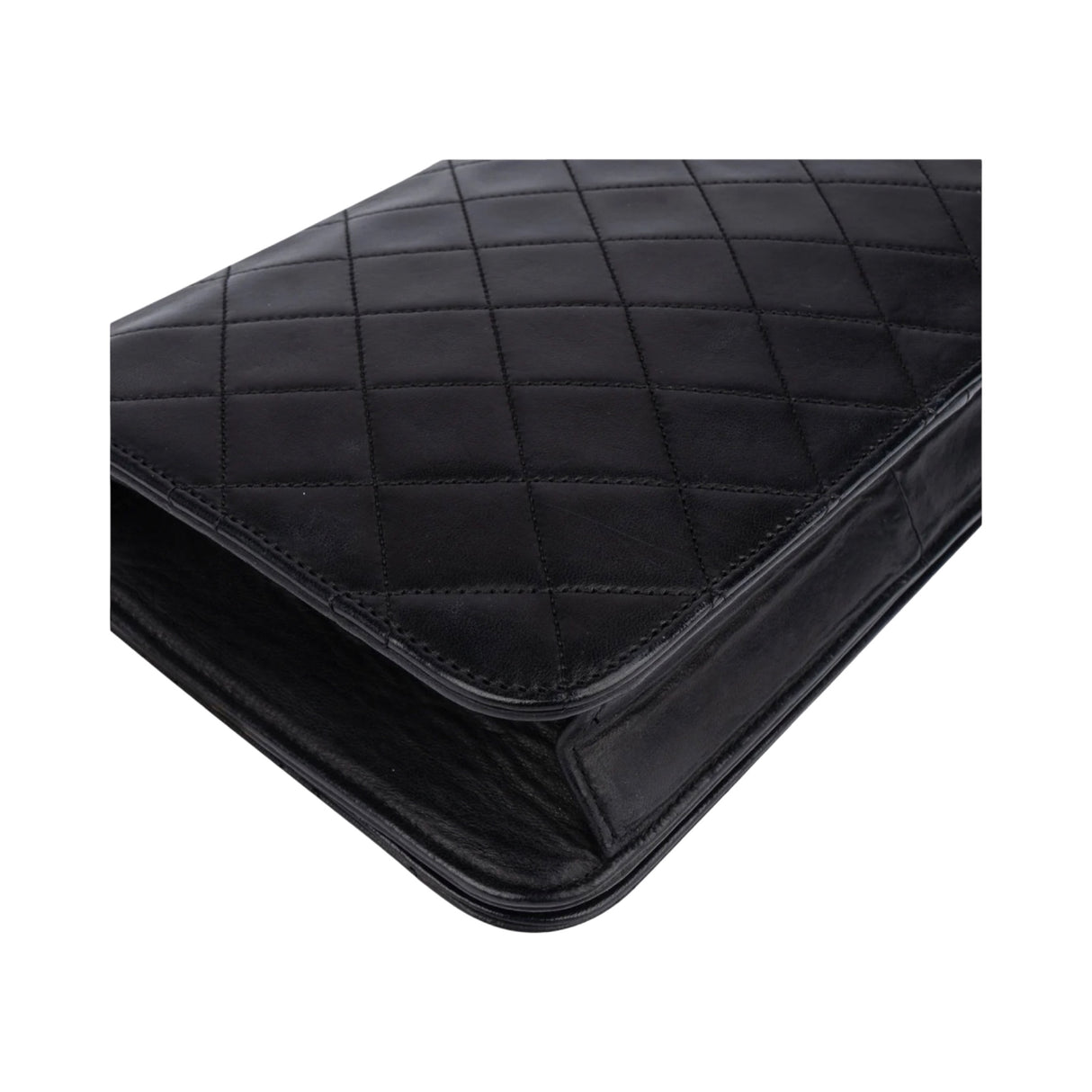 Chanel Quilted Lambskin 24K Gold Single Flap Shoulder Bag